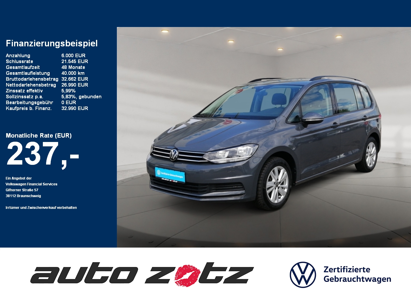 Volkswagen Touran 1.5 TSI Comfortline
