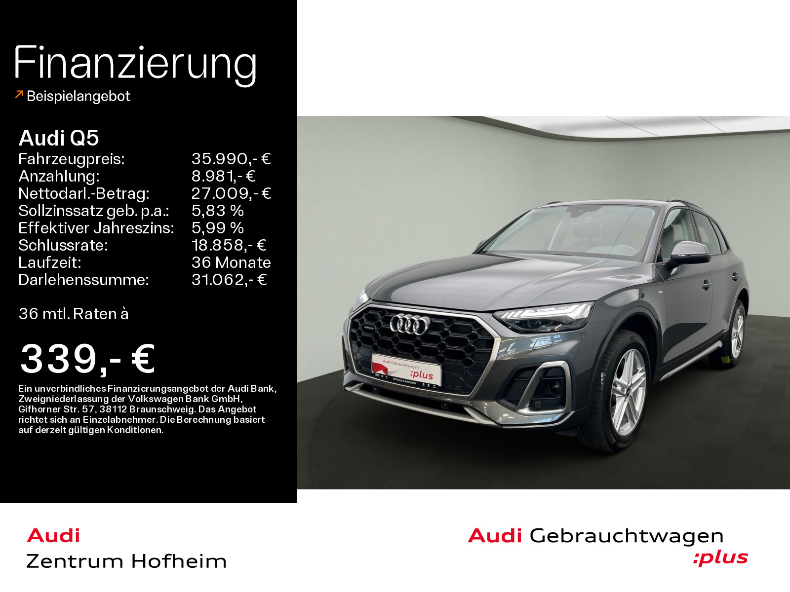 Q5 40 TDI qu S line S tro*Matrix*Virtual*Navi+*Kamera*Teilleder*AHK*