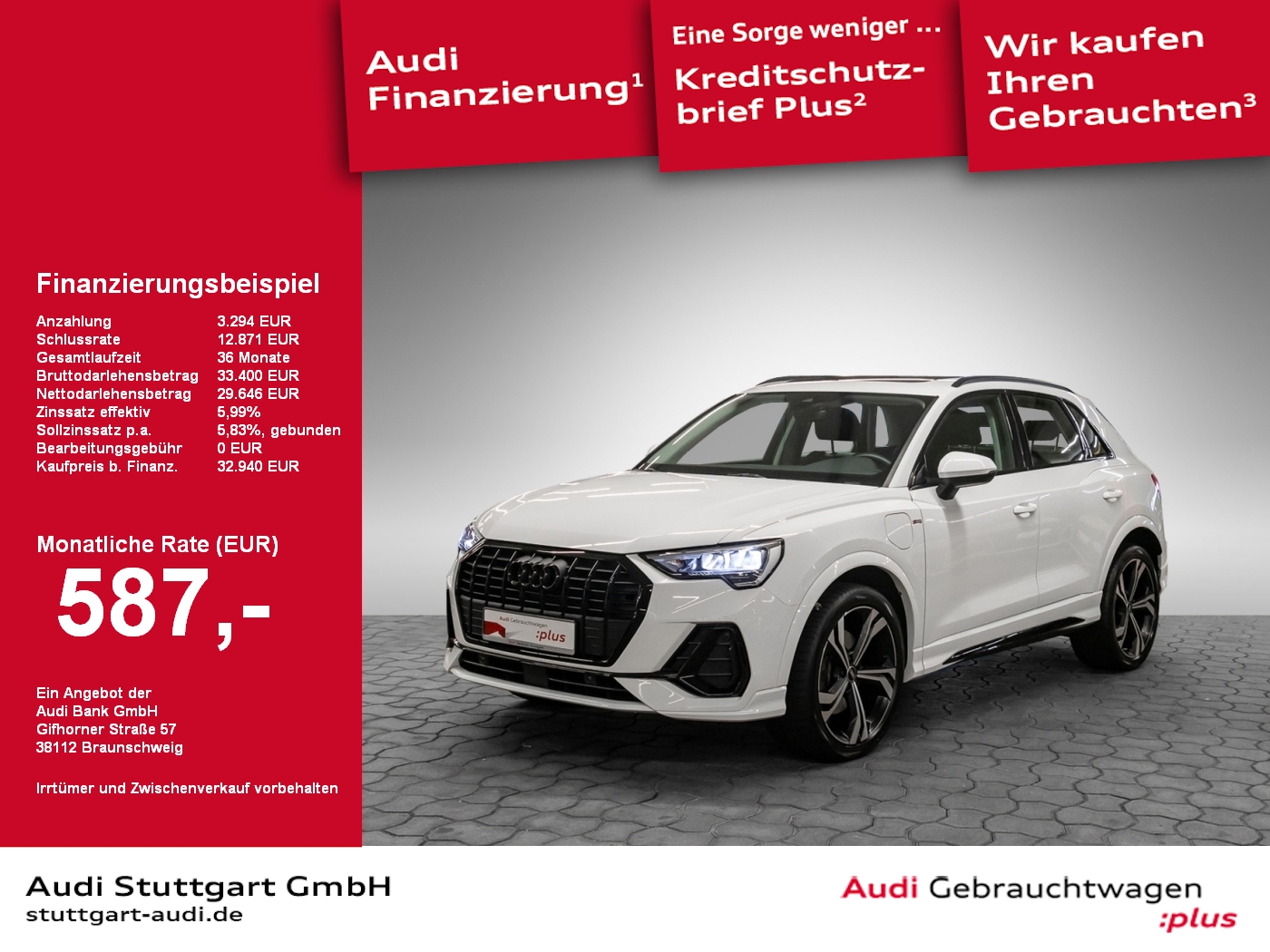 Audi Q3 45 TFSI e S line PDCplus 20