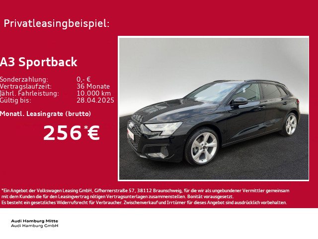 A3 Sportback 30 TDI advanced S tronic AHK PDCplus