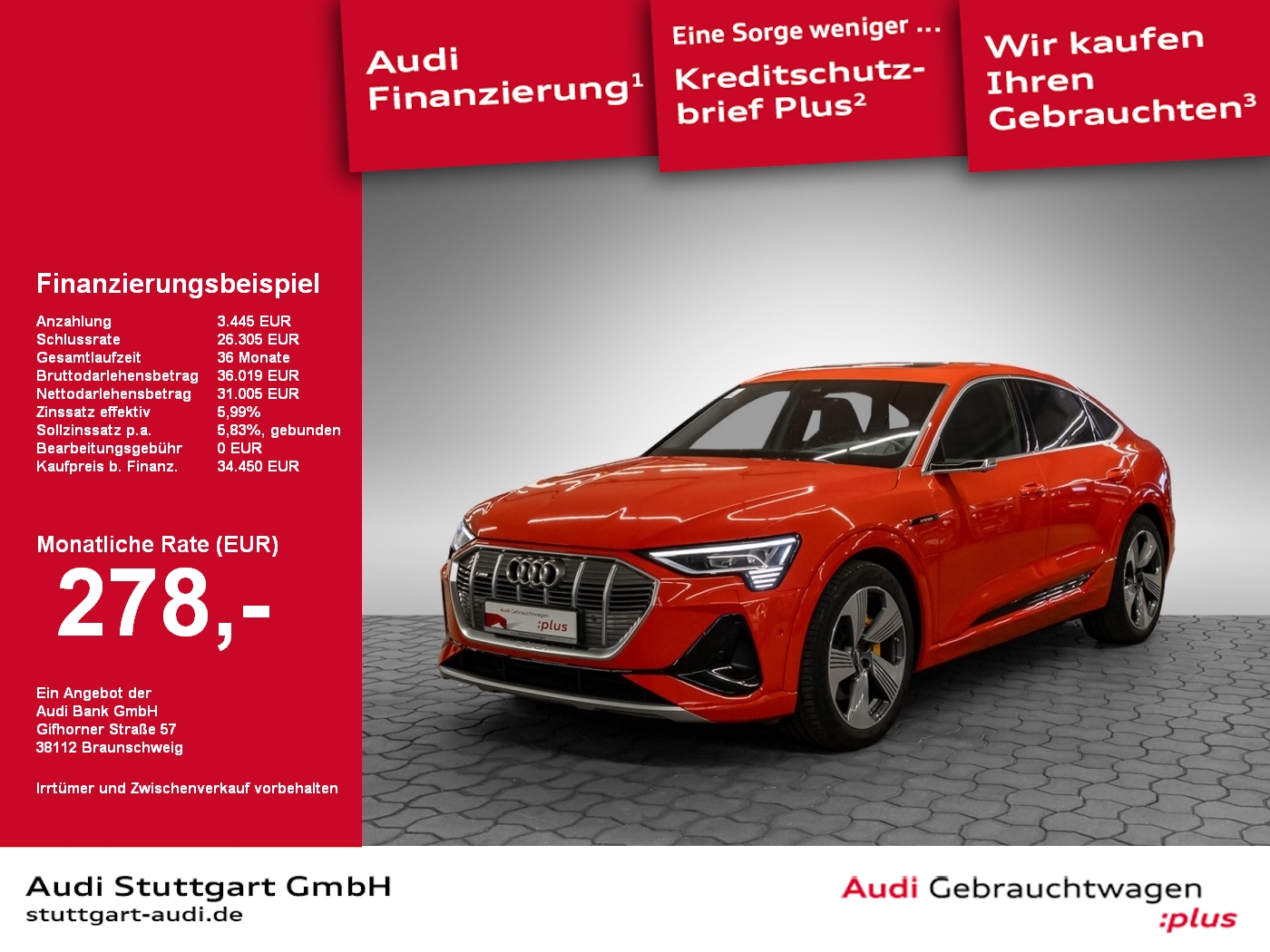 Audi e-tron Sportback 50 qu S line °