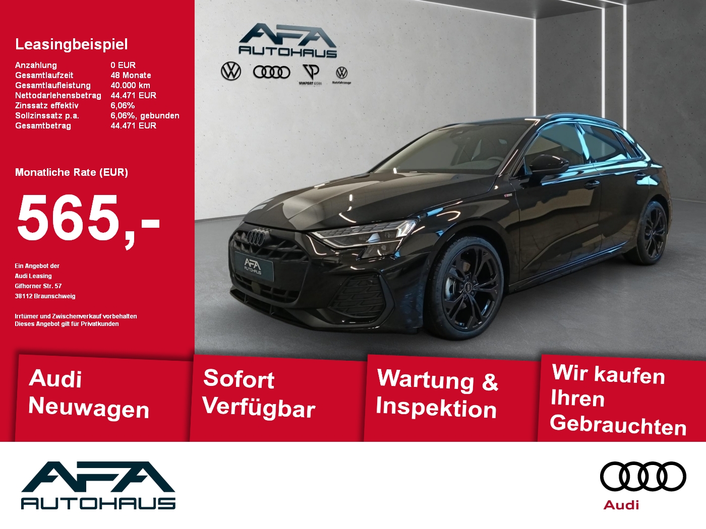 A3 Sportback 35 TDI S-Line Leder*opt.schwarz*LED