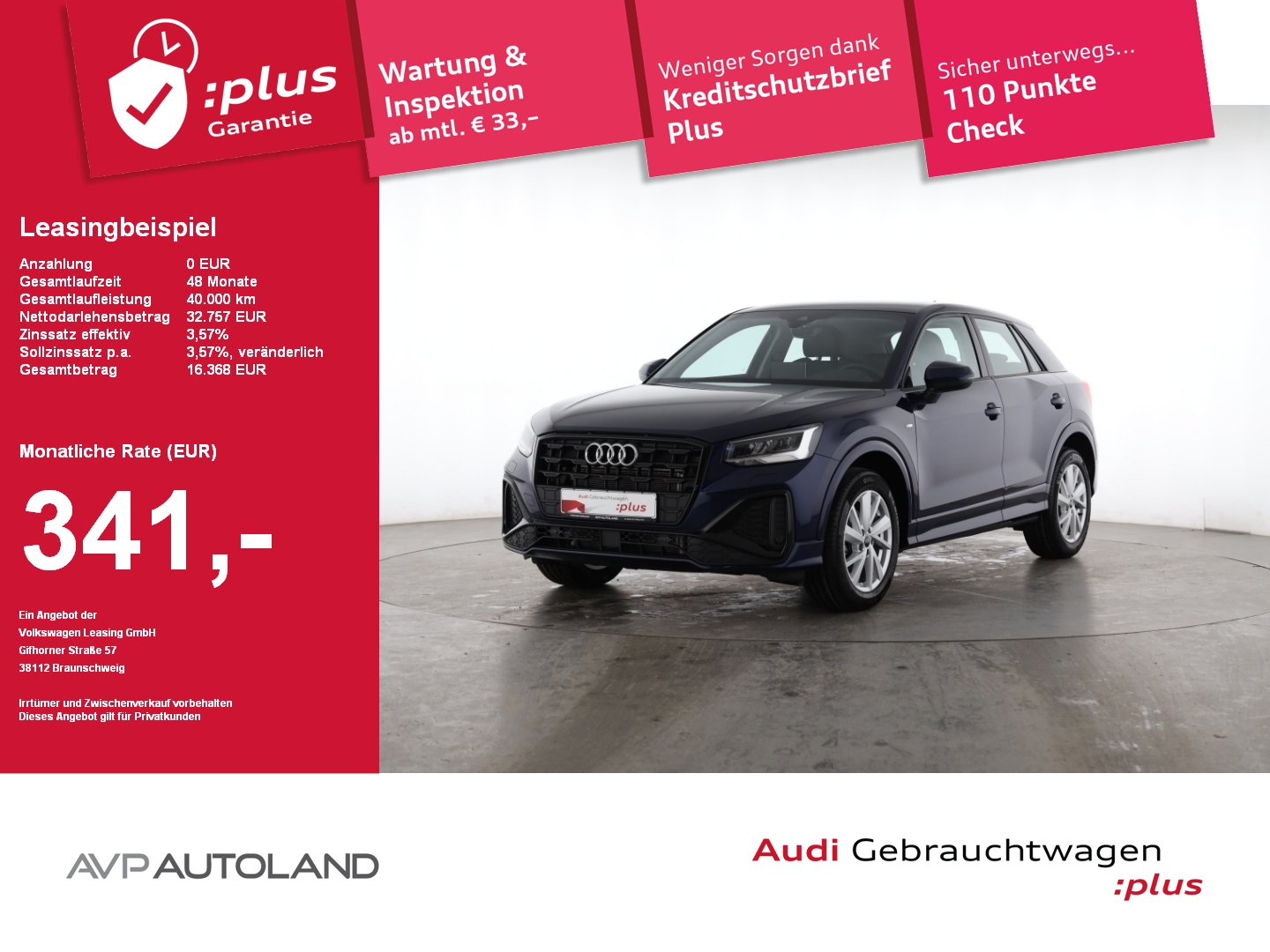 Q2 35 TFSI S tronic S line MMI NAVI PLUS | AHK