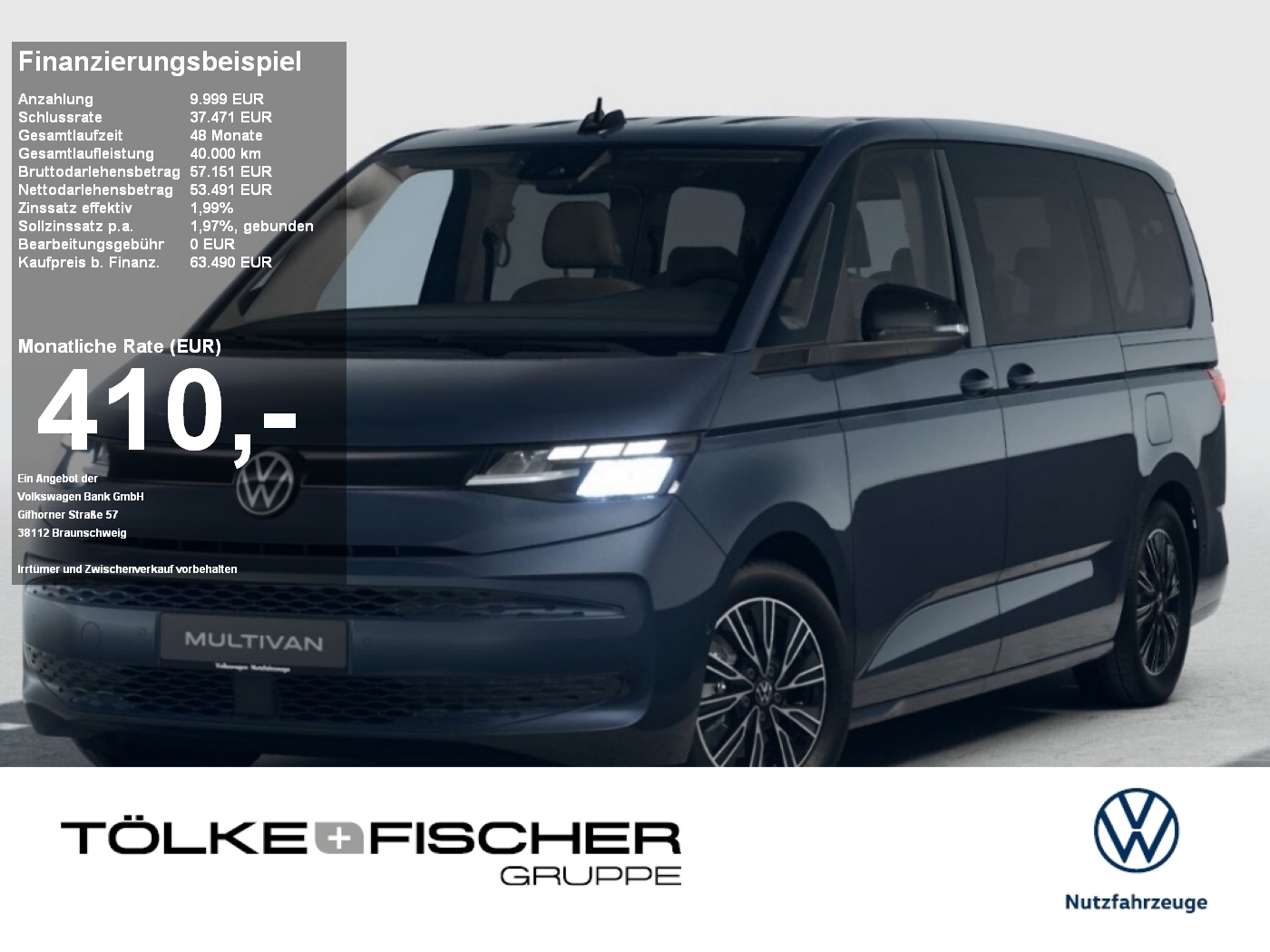 Volkswagen T7 Multivan 2.0 TDI Multivan langer Überhang