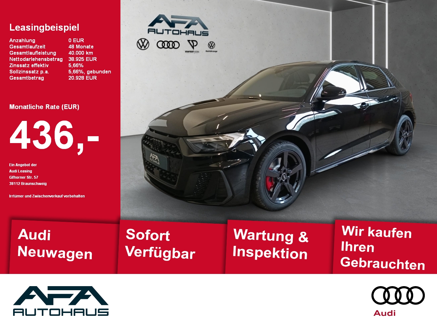 A1 Sportback 2.0 TFSI S-Line SHZ*Tempo*PDC