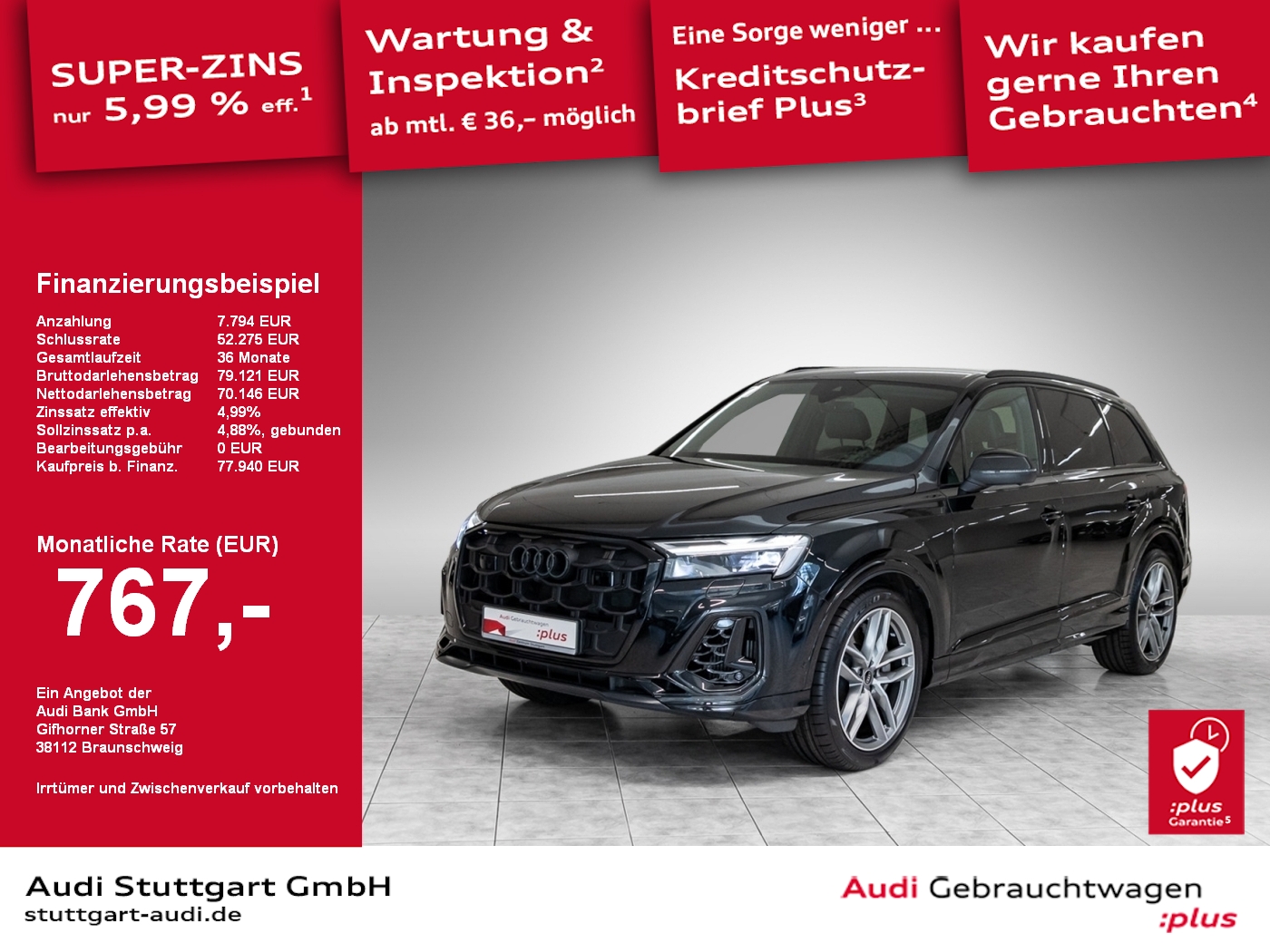 Q7 SUV TFSI e S line 55 TFSI e quattro tiptronic