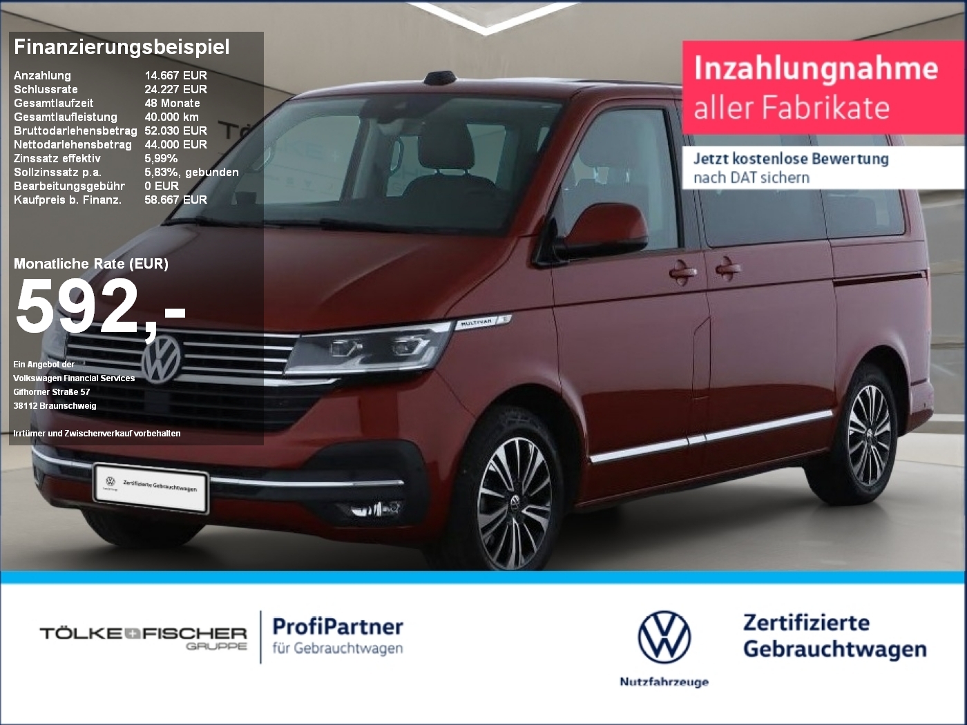 T6.1 Multivan Highline 4Motion AHK Standhzg LED NAVI
