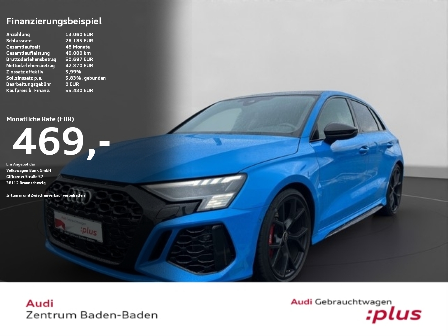RS 3 Sportback 2.5 TFSI quat. 280 Km/h*PANO*B&O