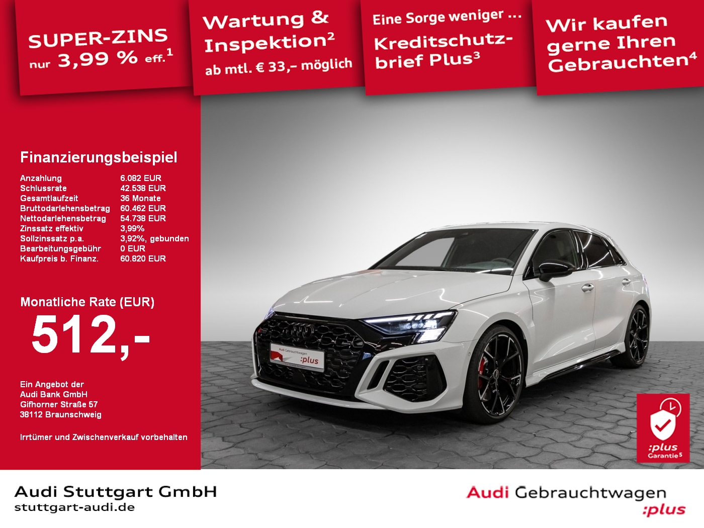 RS 3 Sportback S tronic Matrix SHZ Keyless VC