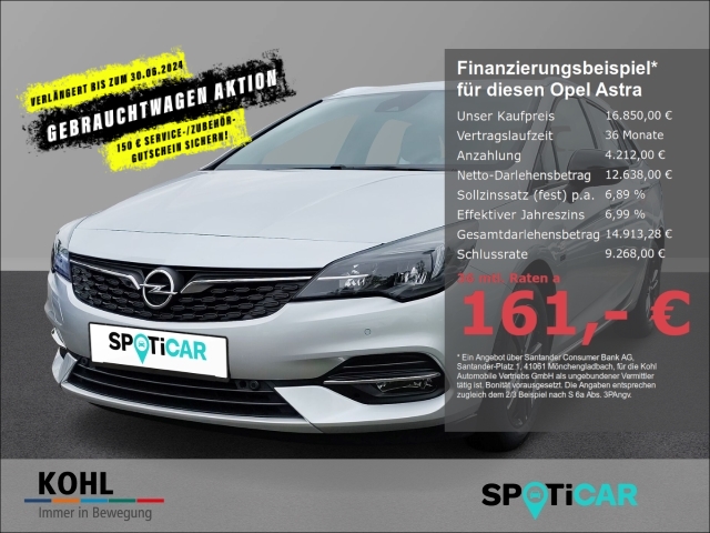 Opel Astra K Tourer Turbo EU6d Sports