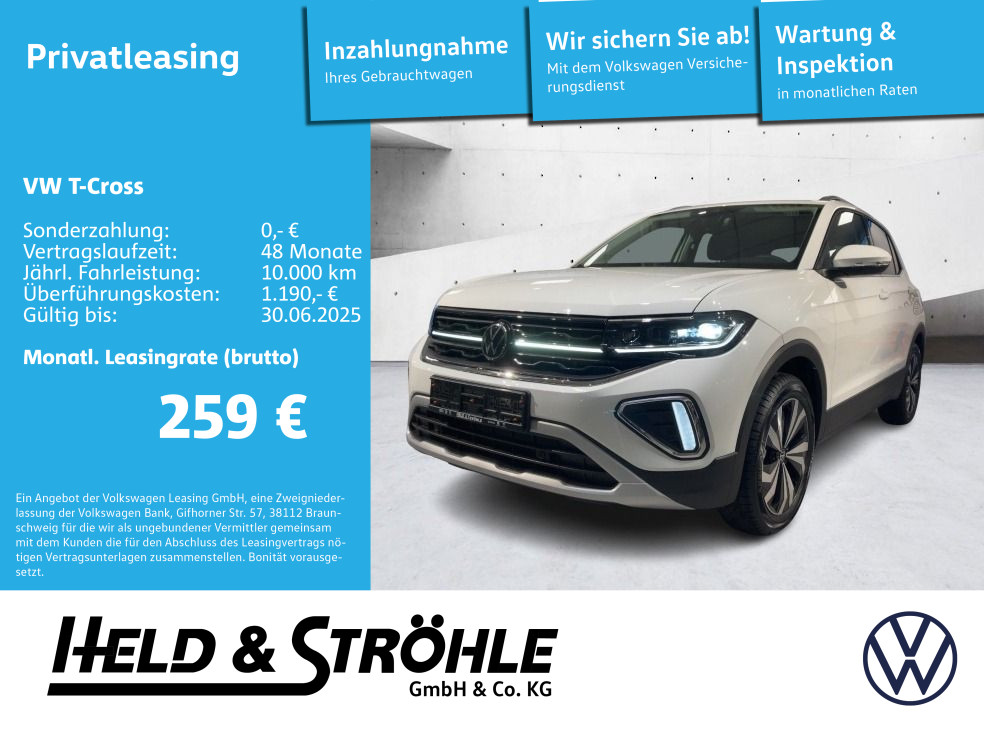 T-Cross Style 1.0 l TSI OPF 85 kW DSG KAM KLIMA