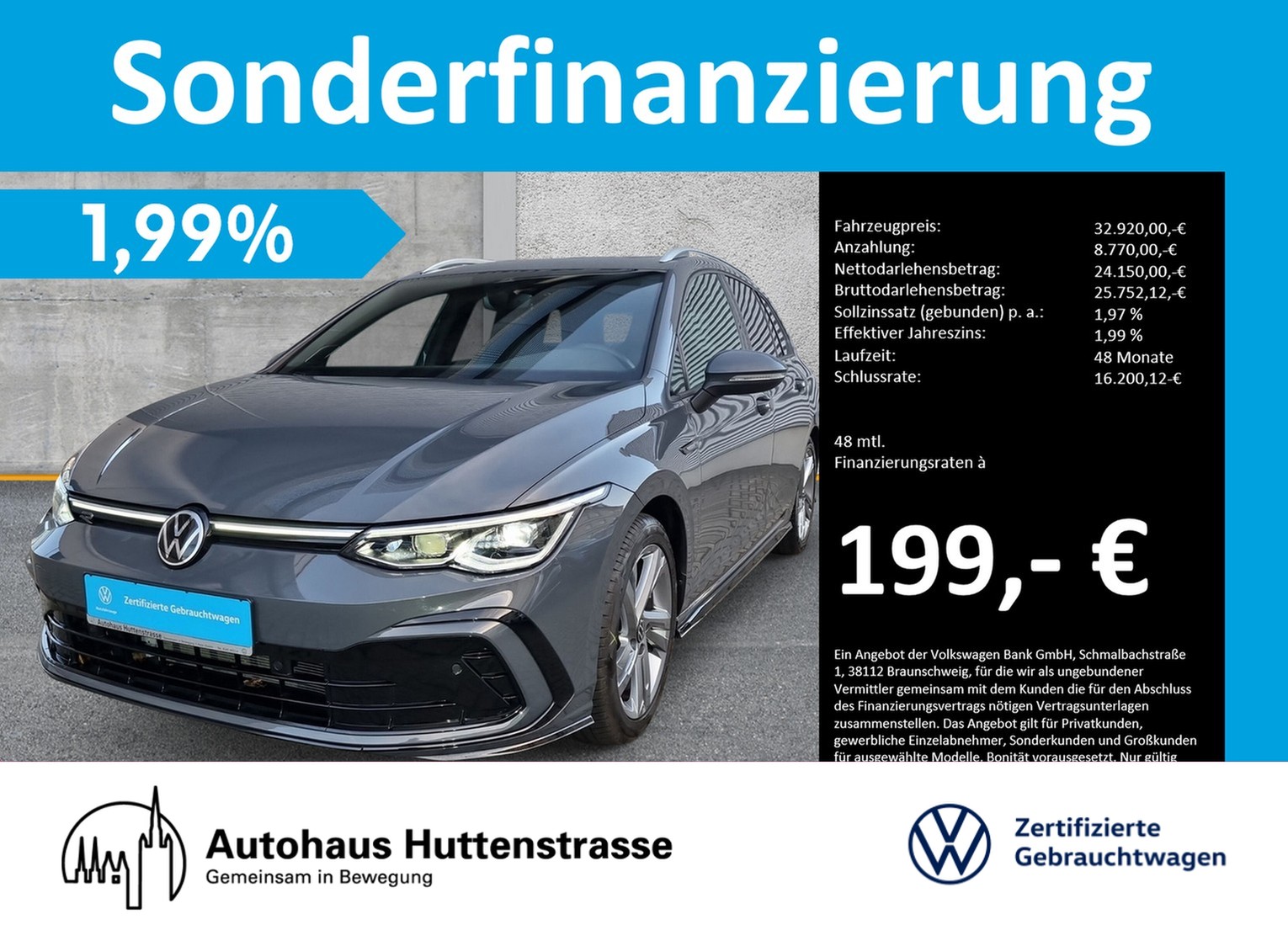 Golf VIII Variant 1.5 eTSI DSG R-Line PANO HARMAN