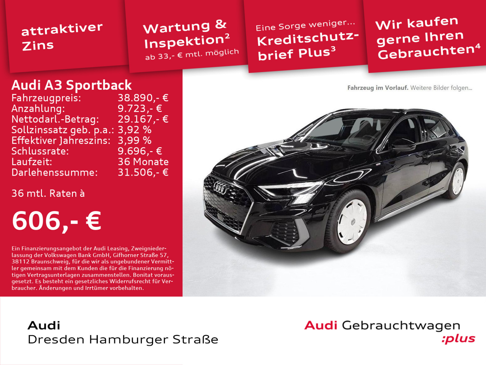 A3 Sportback 35 TDI S line Matrix Navi AHZV