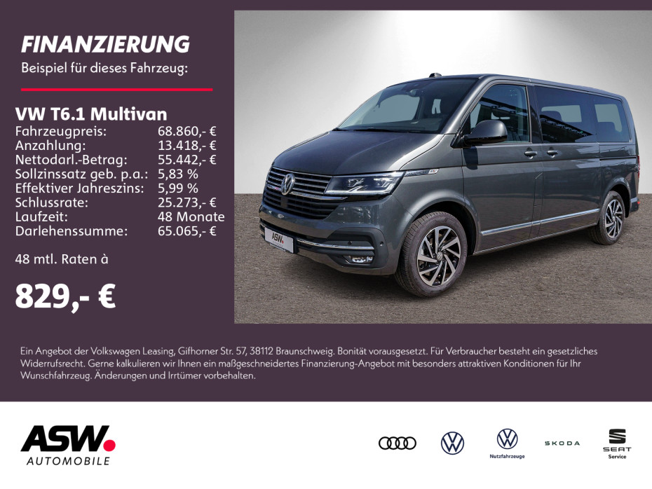T6.1 Multivan Highline 2.0 TDI DSG LED NAVI AHK