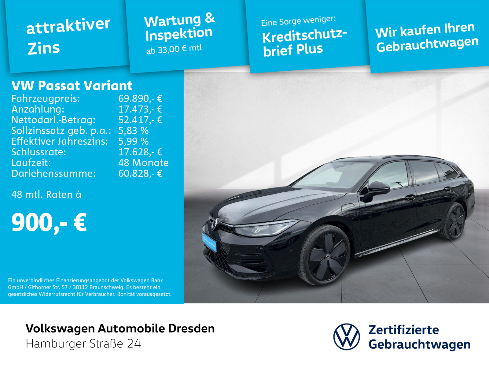 Passat Variant R-Line 1.5 TSI eHybrid 6-Gang-DSG