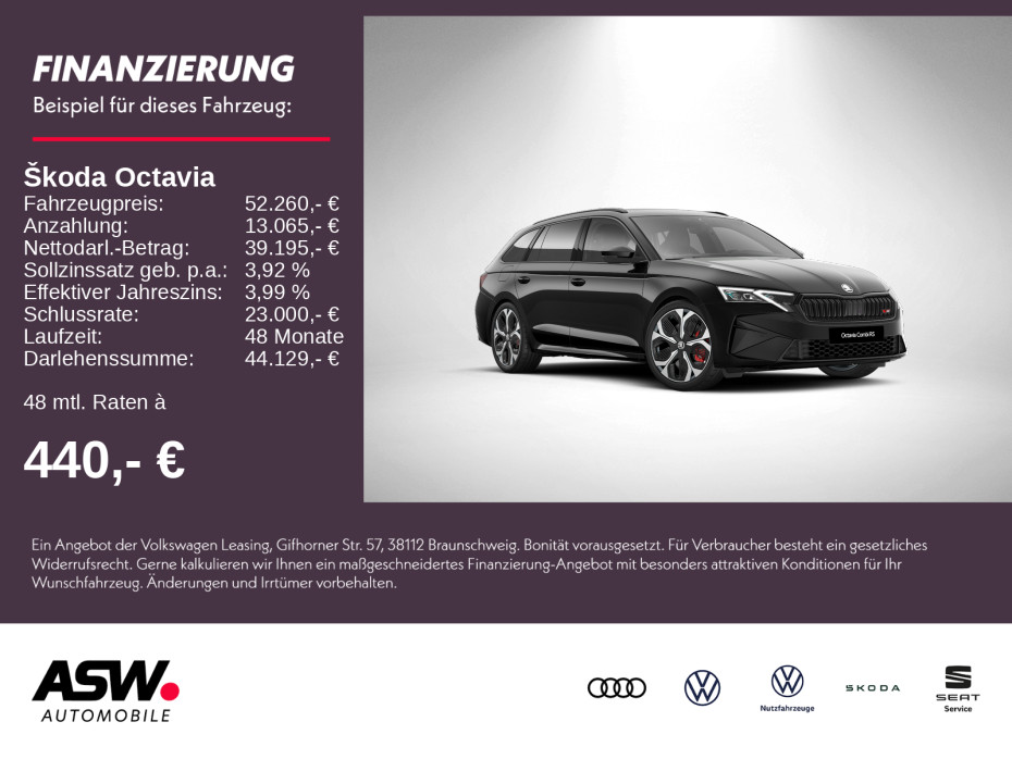 Octavia Combi RS 2,0 TSI 265PS DSG ACC 360° AHK