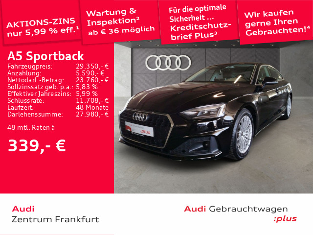A5 Sportback 35 TFSI S tronic LED DAB Tempomat