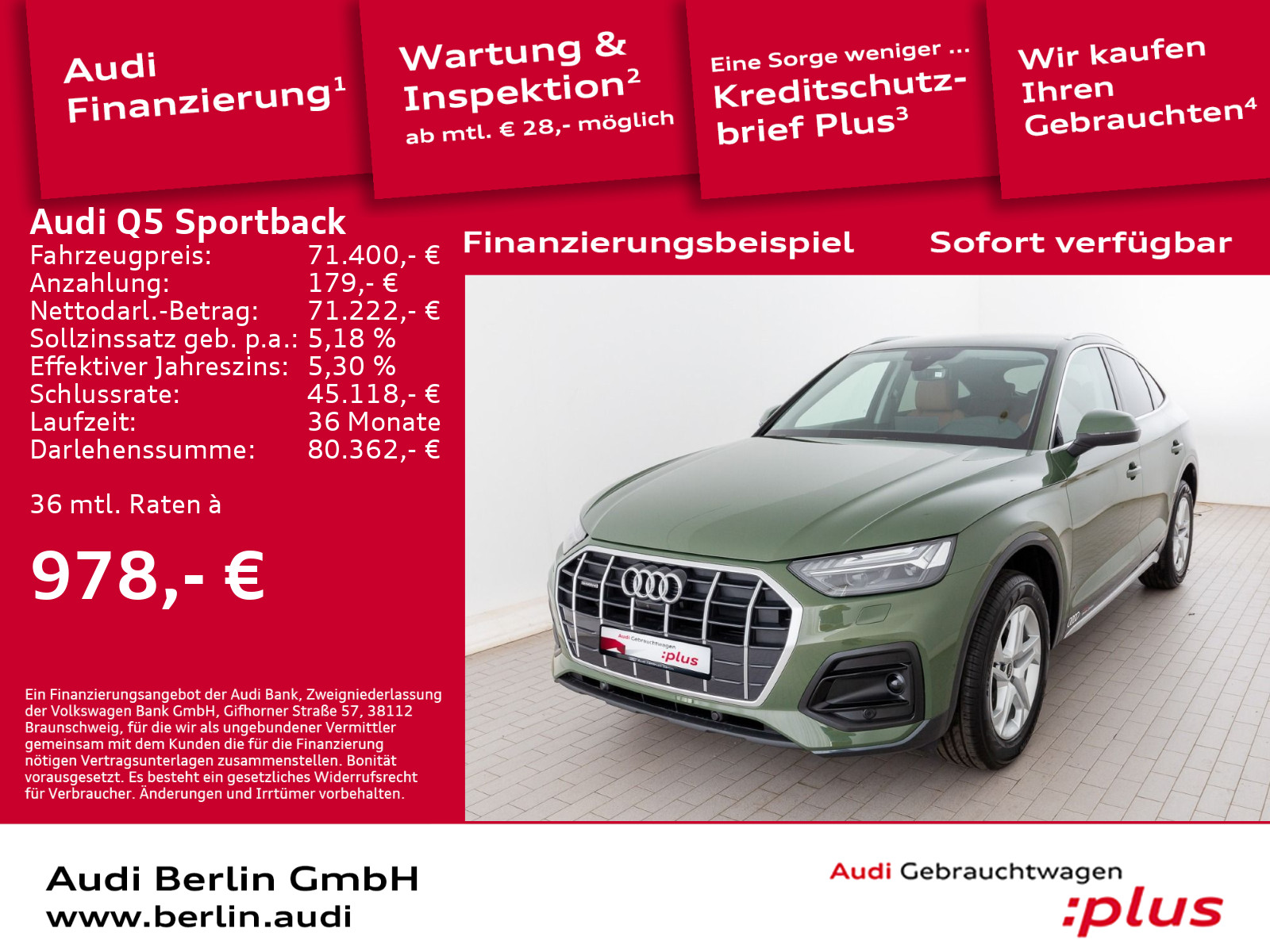 Audi Q5 Sportback advanced 45 TFSI quattro